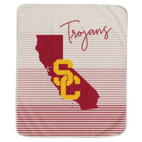 USC Trojans SC Interlock Trojans California State Stripe Ultra Fleece Blanket